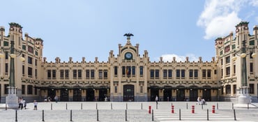 Near central rail and metro station Estació del Nord